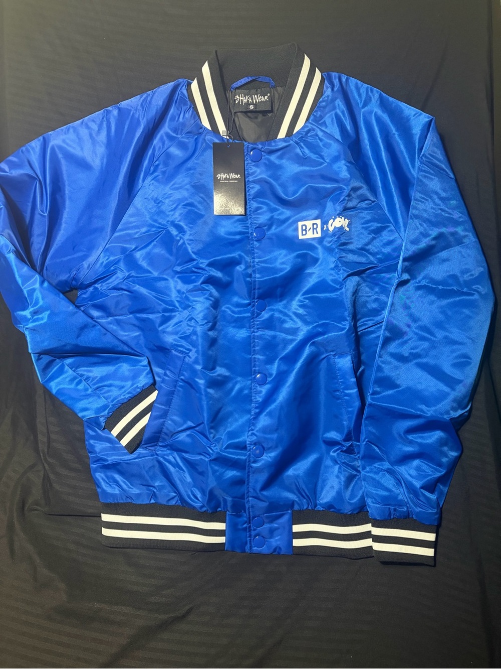 Bleacher Report x Shaka Wear Arts & Wellness Club Varsity Jacket S NWT